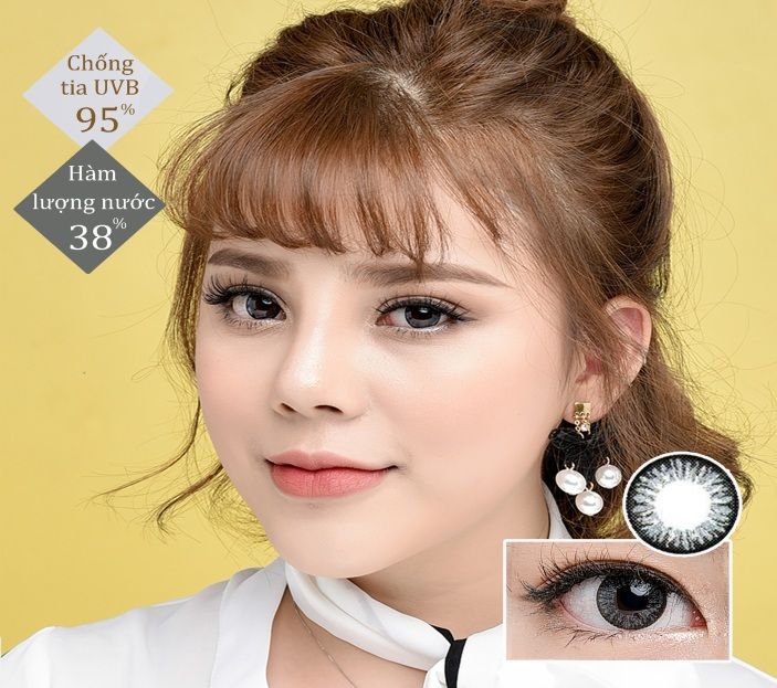 kính áp tròng mái tóc vàng